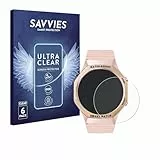 Savvies 6 Stück Schutzfolie für Mutoy Smartwatch 1.32' (rund) Displayschutz-Folie Ultra-Transparent
