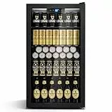 TRIUMPHKEY 86L Getränkekühlschrank mit Klima KÜHLUNG | Neu: Gleichmäßige Kühlung & frostfrei | 4 verstellbare Ablagen für 130 Dosen | Für Bar, Büro & Haushalt