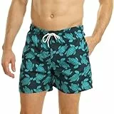 RIPT Herren Essentials Quick Dry UV 50 Sonnenschutz Badeshorts Badehose, Marineblau/Türkis, 2X-L