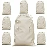 Zuziehbeutel Baumwollbeutel 10 Stück 30x45cm - Rucksack Stofftasche Turnbeutel Bag, Beutel, Reise Haushalt, Jutebeutel zertifiziert Stoffbeutel Einkaufsbeutel mit Kordelzug zum bemalen in Natur
