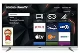 coocaa 32R3G Roku LED TV HD Smart TV, 32 Zoll, 80 cm, Fernseher mit Triple Tuner, TV mit WLAN, LAN, HDMI, USB, HDTV, Netflix, Prime, Disney+