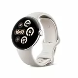 Google Pixel Watch 3 (41 mm) – Android smartwatch with Heart Rate Tracking, Advanced Running from Fitbit, Fitness Insights, 24-Hour Battery – Polished Silver Aluminium Case – Porcelain Band – Wi-Fi