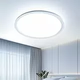 EASY EAGLE LED Deckenleuchte Flach 40 CM, Rund Deckenlampe 6500k 48W 4800LM, Modern Badezimmer Lampe Badlampe Decke Küchenlampe für Bad Flur Schlafzimmer Balkon Wohnzimmer Küche Keller