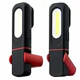 Wigearss 2 Stück LED Arbeitsleuchte Werkstattlampe, Taschenlampe Werkstatt Handlampe COB Inspektionsleuchten mit Magnet uend Haken
