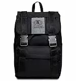 Invicta SQUARE Backpack für Schule, Uni & Freizeit, Erweiterbarer Schulranzen,Schwarz,Einheitsgröße