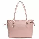 Lazarotti Bologna Leder Shopper Tasche Damen | Tote Bag mit seitlichen Kordelzügen | XL Schultertasche 36 cm