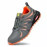 VENROXX Traillaufschuhe Herren Wanderschuhe Leicht Trekkingschuhe Atmungsaktiv & rutschfeste Laufschuhe Outdoor Sportschuhe Gr.39-48, Grau, 44