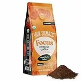 Organic Mushroom Ground Coffee by Four Sigmatic | Dark Roast, Fair Trade Gourmet Coffee with Lion's Mane, Chaga & Mushroom Powder | Immune Boosting Coffee for Focus & Immune Support | 12oz Bag