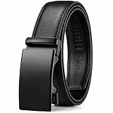 BOSTANTEN Gürtel Herren, Ledergürtel für Herren mit Ratsche Automatikschließe Business Anzug Gürtel Breit 35mm,Größe Angepasst