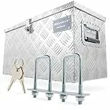 HASKYY Aluminium Transportbox 615x265x300 mm Truckbox Deichselbox Werkzeugkasten Alubox Alukoffer