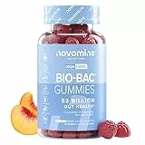 Probiotika Gummies – 52 Milliarden KBE – 11 Bakterienstämme – 60 Gummies – Für Darmgesundheit & Darmflora – Mit Vitamin C, Calcium und Ballaststoffen – Glutenfrei Darmbakterien Probiotika – Novomins
