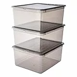 keeeper Aufbewahrungsboxen mit Air Control System, 3-teiliges Set, 3 x 18 l, Bea, Transparent