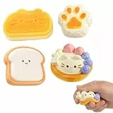 4 Stück Squeeze Toys, 4 Lebensmittel Designs mit Katezen Egg Tart, Reis Katzenpfote, Lächelndes Toast und Käsesahne, Sensorik Spielzeug für Erwachsene, Fidget Toys für Stress Relief