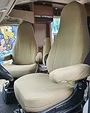 BREMER SITZBEZÜGE Maß Piloten Schonbezüge Sitzbezüge kompatibel mit Wohnmobil Camper Ducato Fahrer & Beifahrer 829 Schonbezug Set in Beige