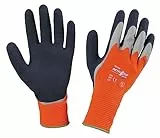 Kerbl 297672 XA325 Activ Grip Polyester/Baumwolle Feinstrick Handschuh, Orange, Größe 8