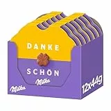 Milka Kleines Dankeschön Pralinen – Alpenmilch-Schokolade mit feiner Milchcrème-Füllung – 12 x 44g