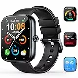Smartwatch Herren Damen, 1.85' HD Touchscreen Smartwatch mit Telefonfunktion, 110+ Sportmodi Fitness Tracker mit Herzfrequenz/Schlafmonitor, Schrittzähler, IP68 Wasserdicht Fitnessuhr für Android iOS