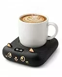 Tassenwärmer Kaffeewärmer für den Schreibtisch automatische Abschaltung, intelligenter Kerzenwärmer mit 4 Temperatureinstellungen, elektrischer Getränkewärmer für Kaffee, Kakao, Tee (Schwarz XL)