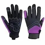 Gartenhandschuhe für Männer und Frauen, Dornensichere & Stichfeste Arbeitshandschuhe mit Touchscreen-Unterstützung, Handschuhe für Sicherheitsarbeit und Gartenarbeit, Gartengeschenke (Violett, Small)