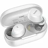 TOZO A1 Bluetooth Kopfhörer, Kopfhörer Kabellos Bluetooth 5.3 In Ear Kopfhörer mit APP Steuerung, 32 Std. Premium Sound, IPX5 Wasserdicht Kabellose Kopfhörer für kleine Ohren - Weiß