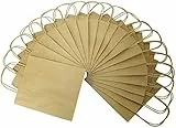 folia 21210 - Papiertüten aus Kraftpapier, Geschenktüten, 20 Stück, ca. 12 x 5,5 x 15 cm, natur - zum Basteln, Verzieren und Verschenken