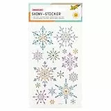 folia 18306 - Shiny Sticker, Snowflake, 16 Sticker, aus bunten Strasssteinen, in verschiedenen Motiven, einfach von der Folie abzuziehen