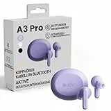 sudio A3 Pro True Wireless Kopfhörer Kabellos Bluetooth | Noise Cancelling In Ear Kopfhörer Bluetooth 5.4 | Aktive Geräuschunterdrückung | 25h Spielzeit | USB-C Ladecase | Lila