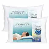 Mediflow Das erste & Original Wasserkissen, klinisch erwiesen, um Nackenschmerzen zu reduzieren & den Schlaf zu verbessern Ideal für die richtige Nackenunterstützung (50 x 70 cm 2er-Set)