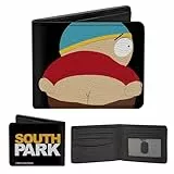 Buckle-Down Comedy Central Wallet Bifold South Park Cartman Mooning Pose und Logo Vegan Leder, Schwarz, 4.0' x 3.5', Casual