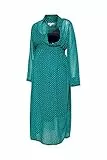 ESPRIT Maternity Damen Dress Maxi nurs ls AOP Kleid, per Pack Grün (Teal Green 372), 36 (Herstellergröße: 36)