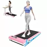 HomeFitnessCode Walking Pad für Zuhause mit Neigung - Laufband Laufpad Steigung Walkpad Untertisch Elektrisch 1-8 KMH Walking Band, Rosa