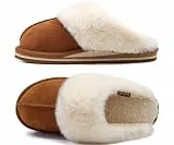 KuaiLu Hausschuhe Damen Plüsch Geschlossen Winter Warme Pantoffeln Frauen Kuschel Memory Fussbett Hause Slippers Rutschfest Feste Sohle Hüttenschuhe Indoor Outdoor Khaki 41
