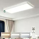 Bowfar LED Deckenleuchte Effizienzklasse A, 14W 3000LM Deckenlampe mit Fernbedienung Dimmbar 3000K-6500K, IP54 Wasserfest LED Panel 60x20x2.5cm Lampe für Wohnzimmer Schlafzimmer Küche Badezimmer, Weiß