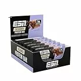 ESN Designer Bar Box, Fudge Brownie, 12 x 45 g, der ideale Snack mit bis zu 14 g Protein pro Riegel - made in Germany