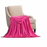 STGAO Kuscheldecke Flauschig 110 x 190 cm Waschbar Sofadecke Blanket Flauschige Weiche für Bett Und Couch, Rosenrot