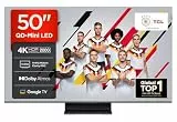 TCL 50C7K 50 Zoll QD-Mini LED Fernseher, 4K HDR Premium 2000, Smart Google TV mit 144Hz Motion Clarity Pro (Dolby Vision IQ & Atmos, HVA-Panel, Game Master)