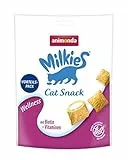 animonda Milkies Katzensnack mit Milch - Knusperkissen Wellness (6 x 120g), getreidefreie Katzenleckerli Milch Katzensnacks für Erwachsene Katzen