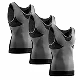 GarBull Shapewear Herren Kompressions Shirt Tank Top Herren,Kompressionsunterwäsche BauchWeg Tank Top Abnehmen Shirt Kompressions Shapewear Underwear für Männer