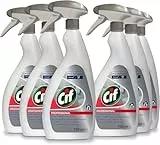Cif Professional Badreiniger 2-in-1 Reiniger und Entkalker, auch für verchromte Oberflächen, Kunststoffe mit Keramik, 6 x 0,75L