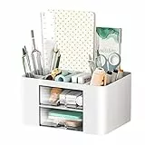 LOMUG Schreibtisch Organizer Kinder Schubladen Organizer Multifunktionaler Stifthalter Organizer, Schreibtischorganisator und Aufbewahrung mit 5 Fächern, Desktop-Organizer für Büro Zuhause und Schule