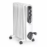 TROTEC Radiator Heizung TRH 20 E – Heizleistung 800 W / 1200 W / 2000 W – Elektro Heizkörper, 9 Rippen, Raumgröße 25 m² / 60 m³