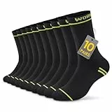 TUUHAW Arbeitssocken Herren 43-46 Work Socken Herren 43-46 Schwarz Lange Sportsocken Tennissocken Baumwolle Socken Männer Funktionssocken Wandersocken Dicke Wintersocken Socks Men