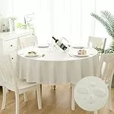CALIYO Tischdecke, PVC Tischdecke Abwaschbar, Tischdecke Outdoor, Tischdecke Rund für Küche, Wohnzimmer, Esszimmer, Balkon und Garten, Tischdecke Rund 100cm/ 120cm/ 140cm.