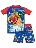 LEGO Ninjago Schwimmanzug Jungen | Ninja Kostüm | Ninjago Badehose | Offizielle Merchandising | Blau | 122