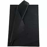 Creavvee Decoupage Seidenpapier 50x70 cm, Schwarz 25 Bögen