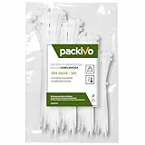 200 Stück Kabelbinder Weiss Set -100/150/200/300 mm - jeweils 50 Stück, Sortiment Nylon Verschiedene Größen Haltbar Kabelbinder für Kabelmanagement,Gartenarbeit,Wohnen,Werkstätten, Auto