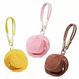 Yooyan 3 Stück Kleine Reiseschmucktasche, Reise Schmuckbeutel, Reiseschmuckbeutel, Reise Schmucktasche, Mini Reise Schmucktasche, Tragbare Schmuckaufbewahrung für Damen und Mädchen（Rosa Gelb Braun）