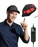 Rotlicht Laser-Haarkappe gegen Haarausfall–LLLT-Haarkappe mit 660 nm, 850 nm & 940 nm +IR-Puls(10 Hz–300 Hz)，5-Gang-Einstellung,Timer–Haarwachstum Cap für Männer & Frauen，Schmerzlinderung