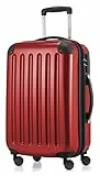 HAUPTSTADTKOFFER Alex - Handgepäck, 55 x 38 x 23 cm, TSA, 4 Rollen, 42 Liter, Reisekoffer, Hartschalenkoffer, Rollkoffer, Bordgepäck Koffer, erweiterbar, Rot