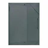 Herlitz 10722528 Heftbox A4 PP transluzent Rückenbreite 4 cm, grau
